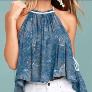 Free People Season in the Sun Lace Up Top